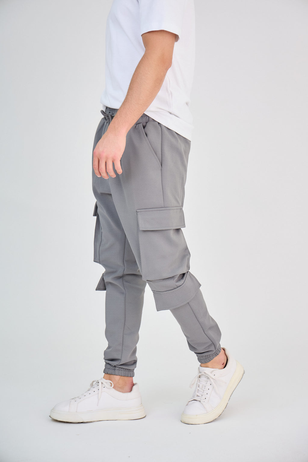 Pantalon Cargo Gris