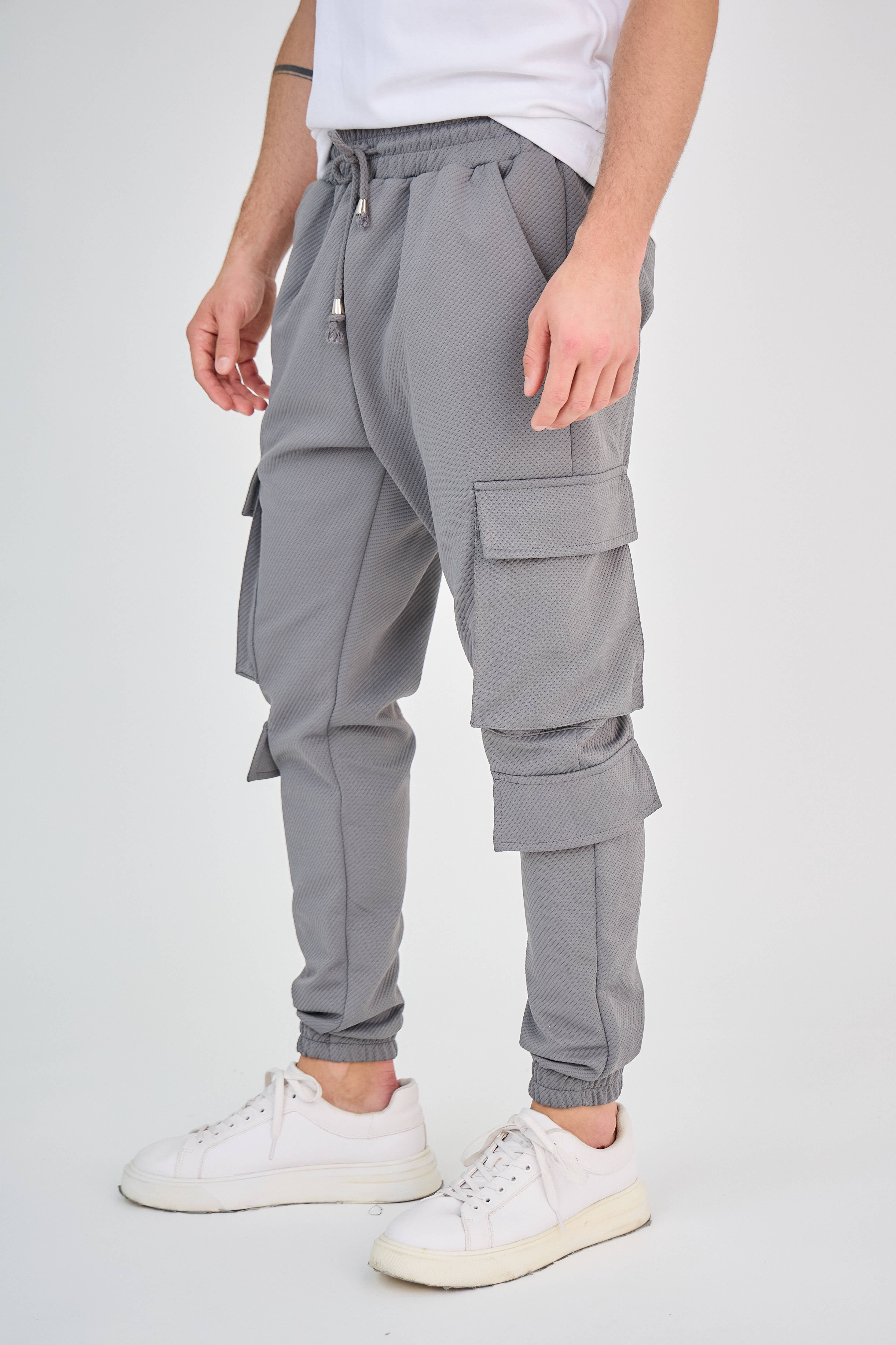 Pantalon Cargo Gris