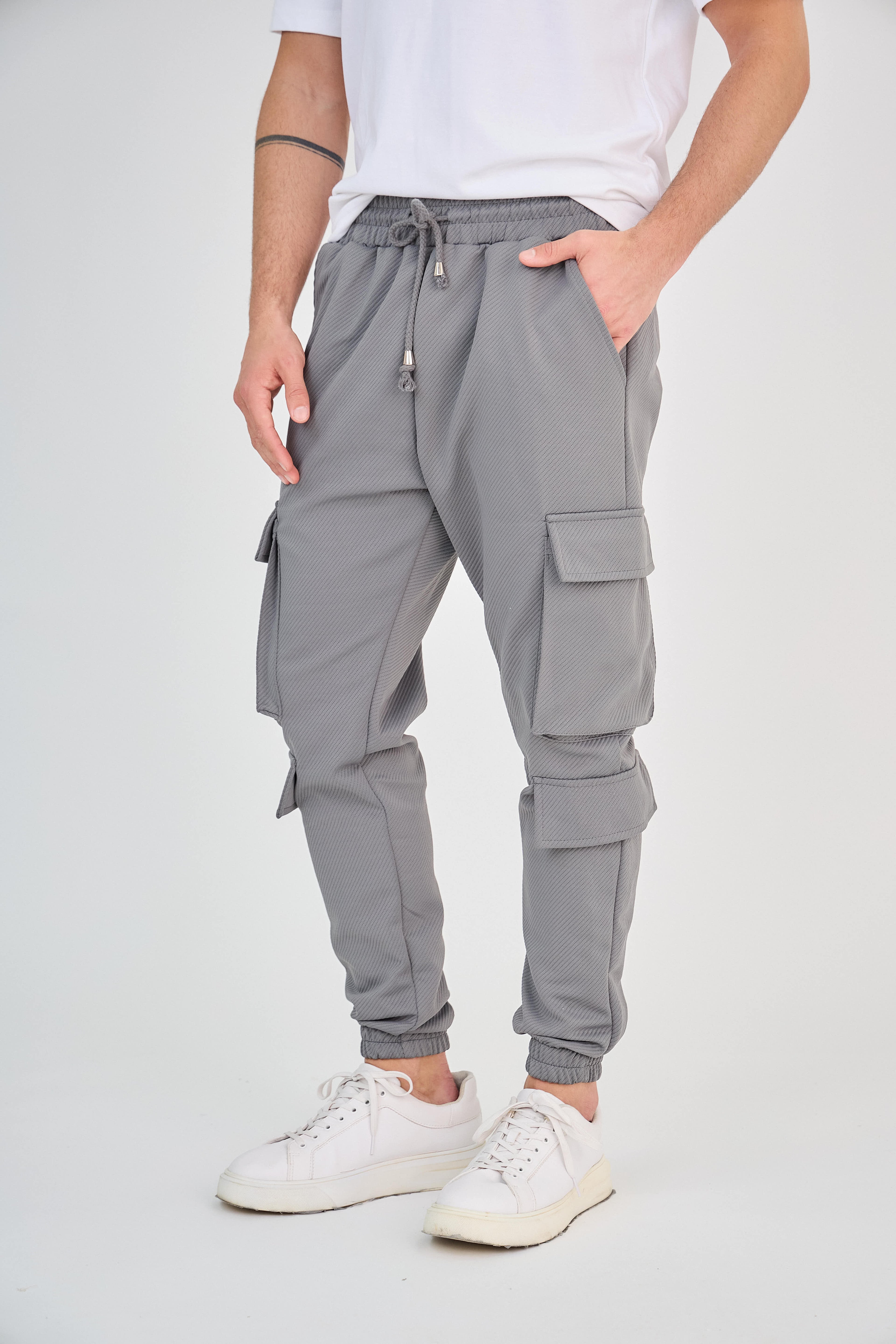 Pantalon Cargo Gris