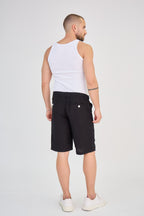 Short en Lin Noir