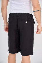 Short en Lin Noir