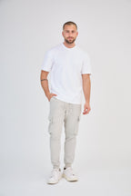 Beige Cargo Pants