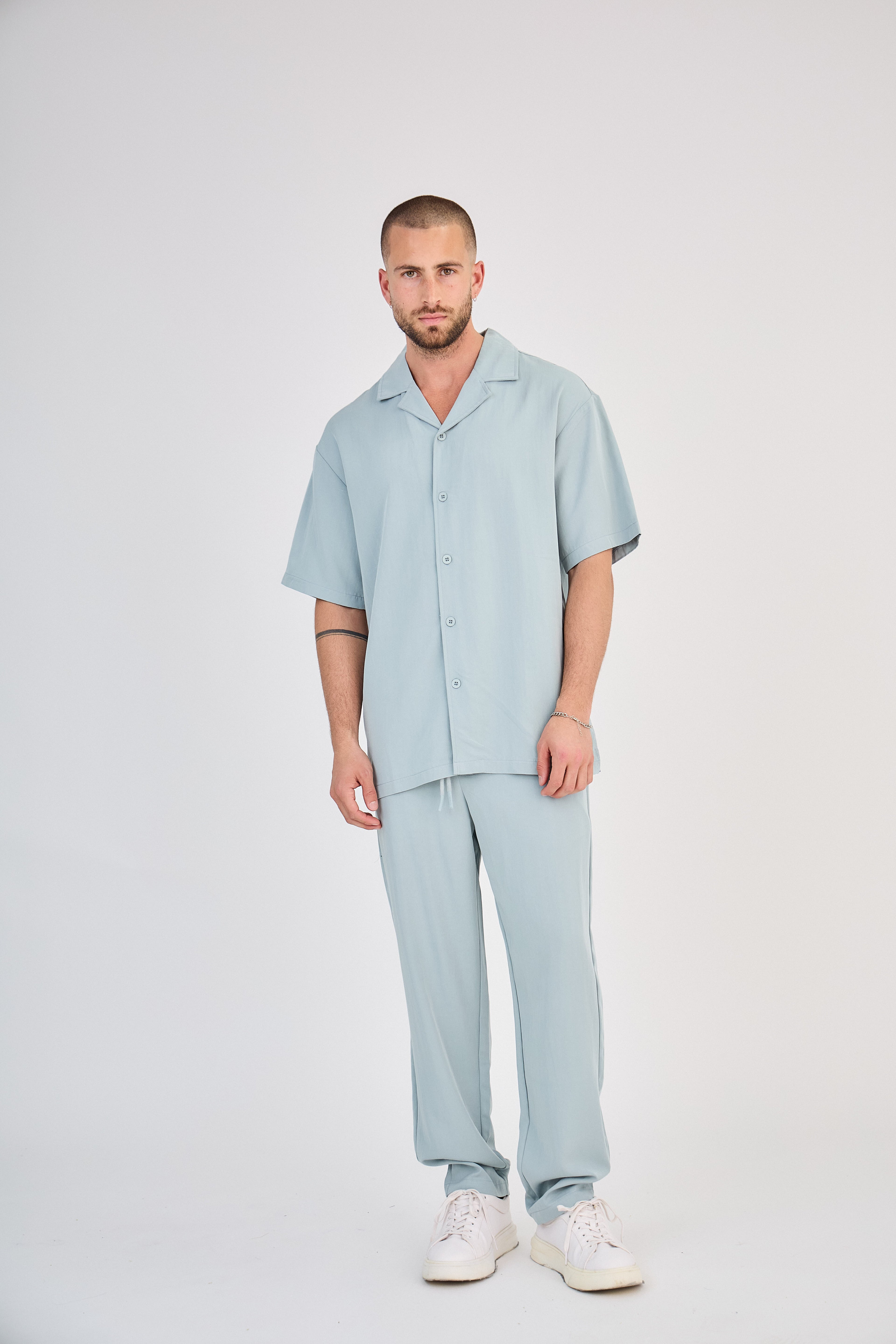 Shirt &amp; Pants Set - Beige