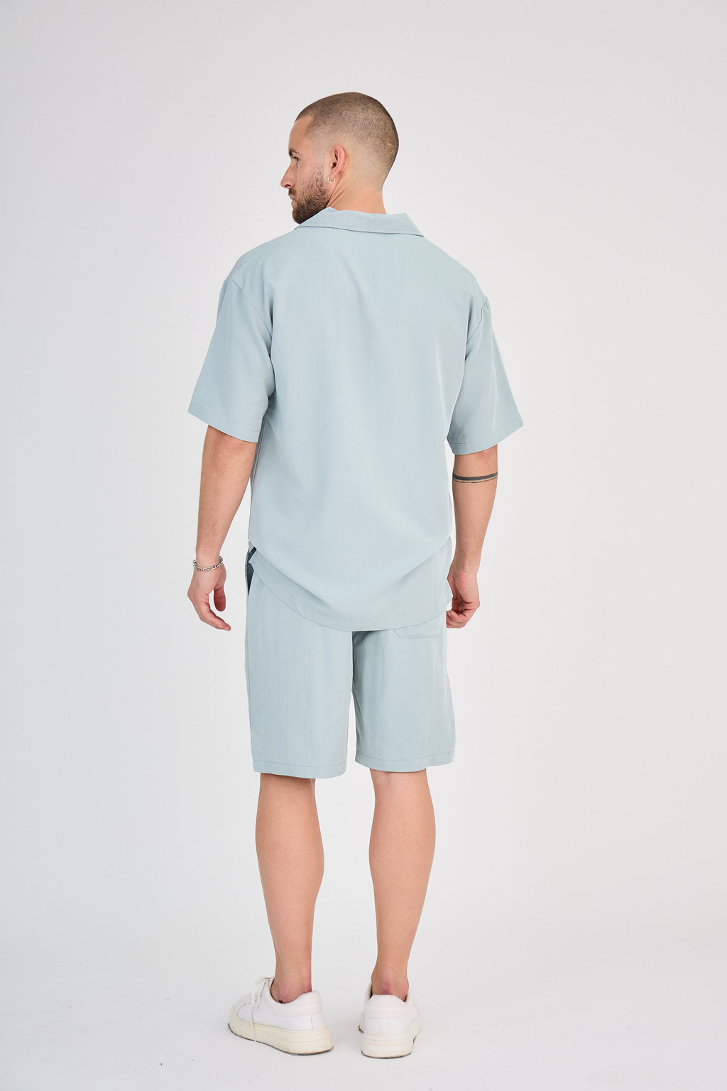 Fluid Shirt &amp; Shorts Set - Turquoise