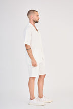 Fluid Shirt &amp; Shorts Set - White