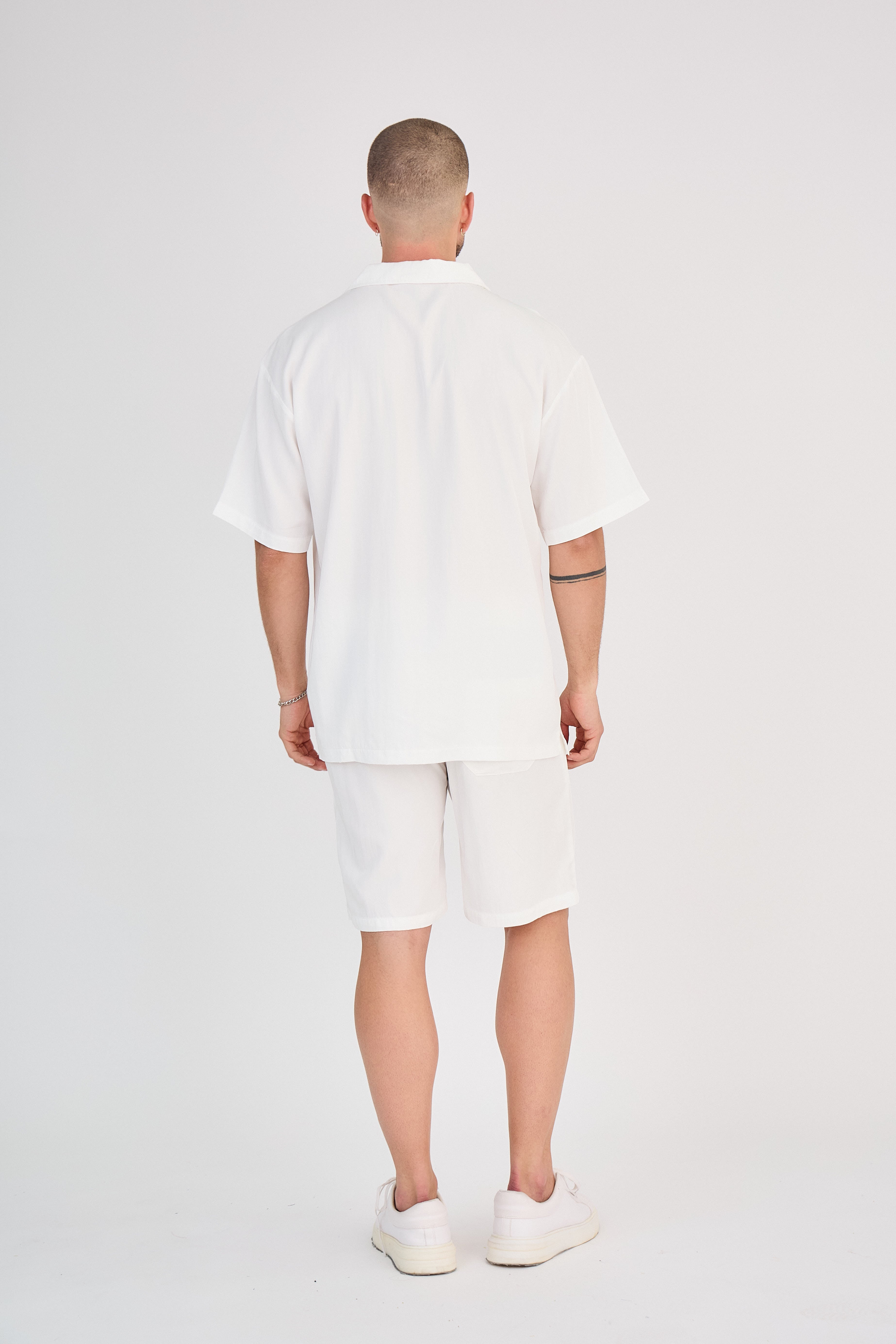 Ensemble Fluide Chemise & Short - Blanc