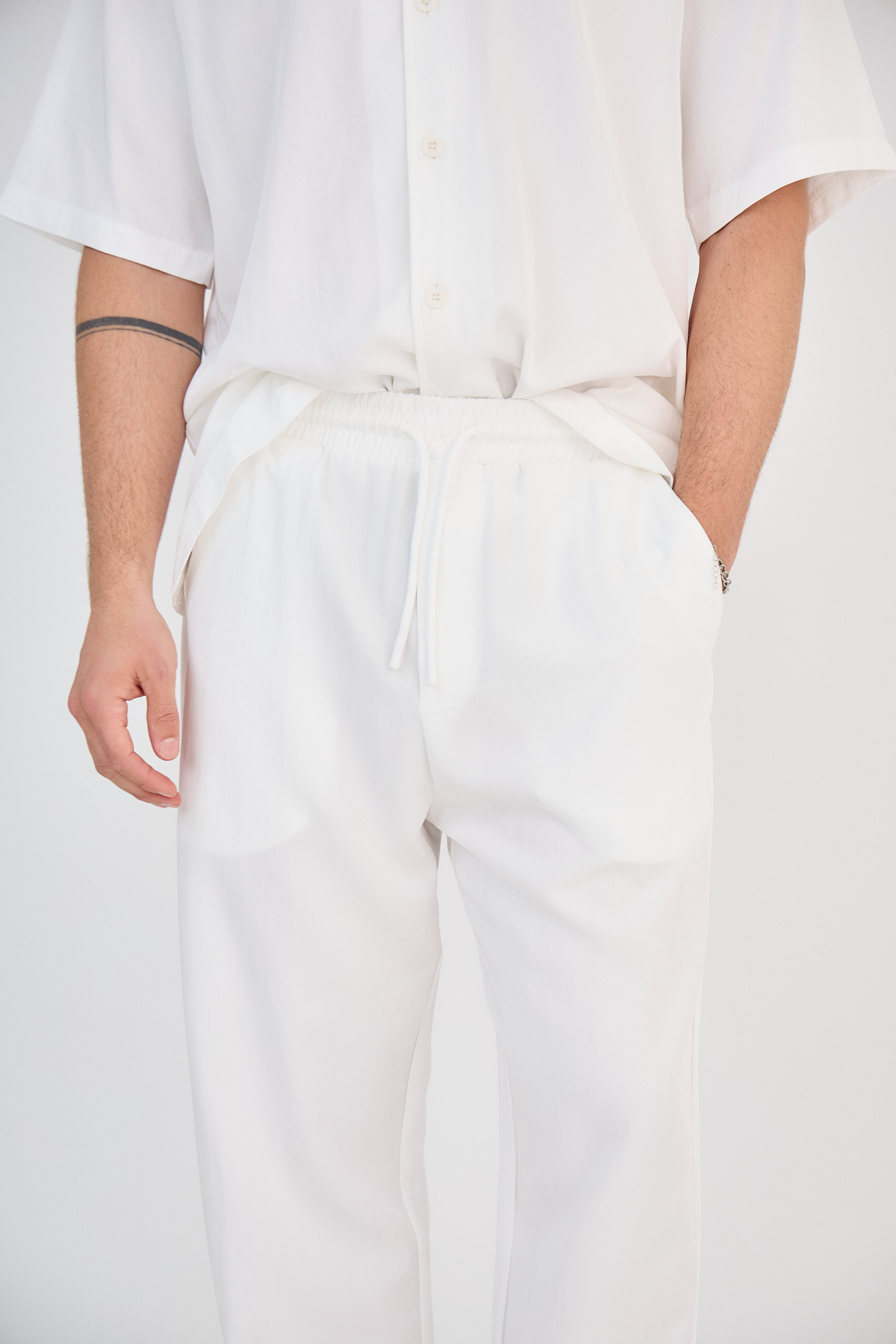 Shirt &amp; Pants Set - White