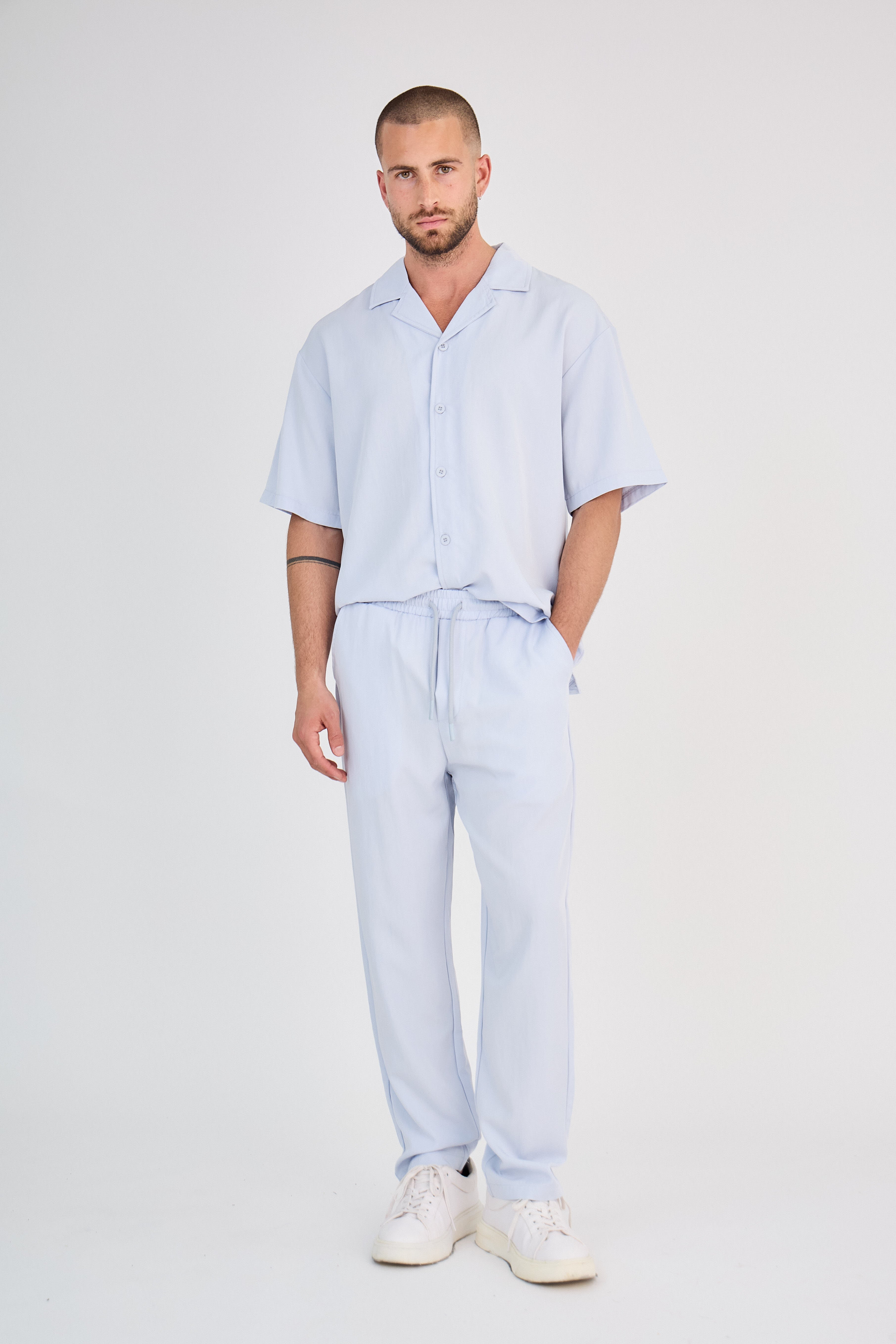 Shirt &amp; Pants Set - Beige