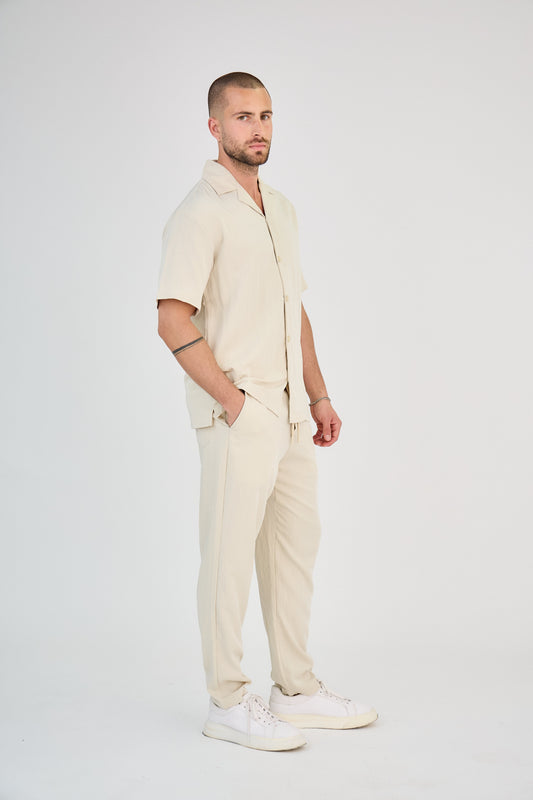 Ensemble Chemise & Pantalon - Beige