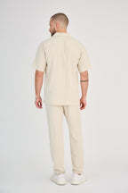 Shirt &amp; Pants Set - Beige