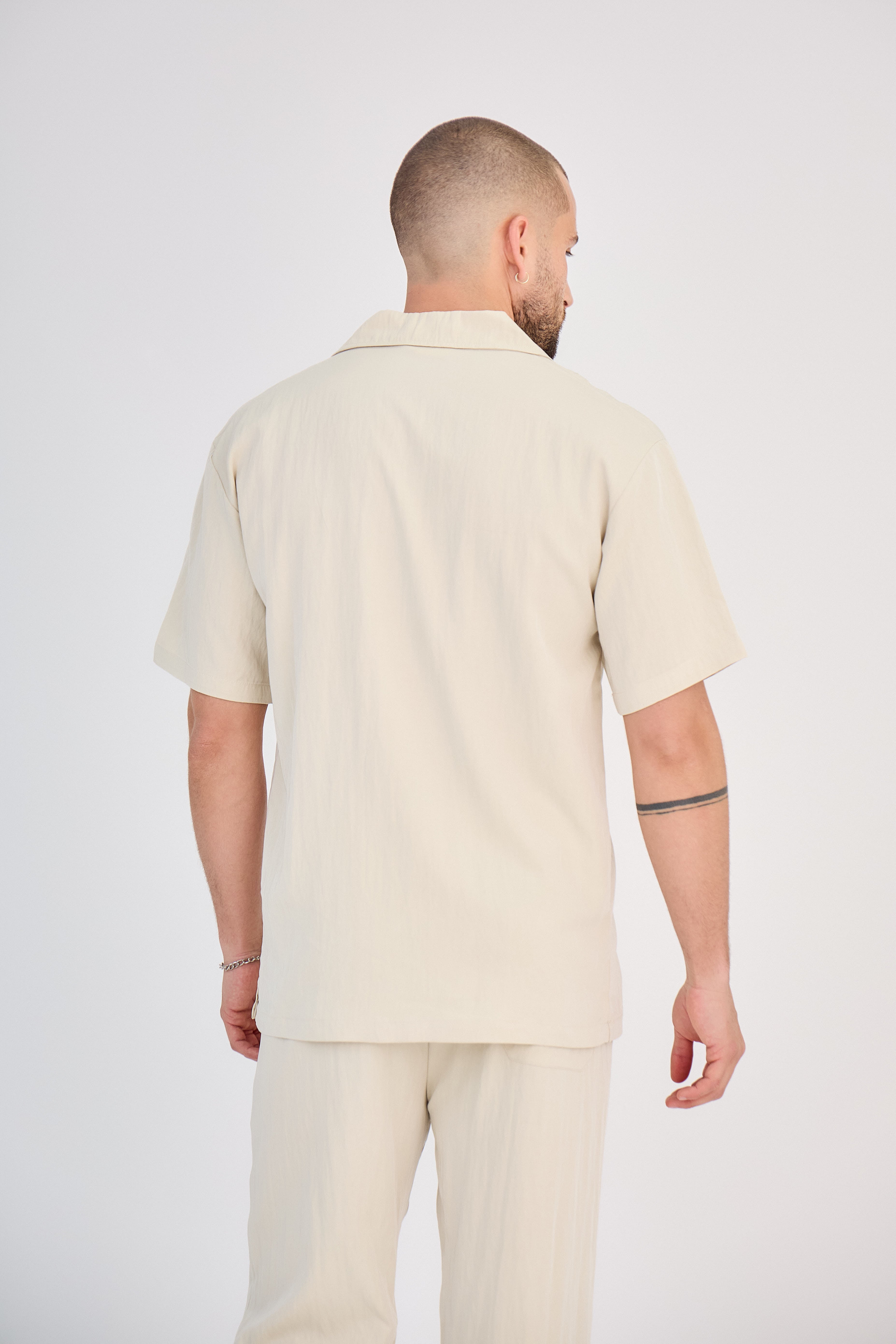 Shirt &amp; Pants Set - Beige