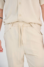 Shirt &amp; Pants Set - Beige