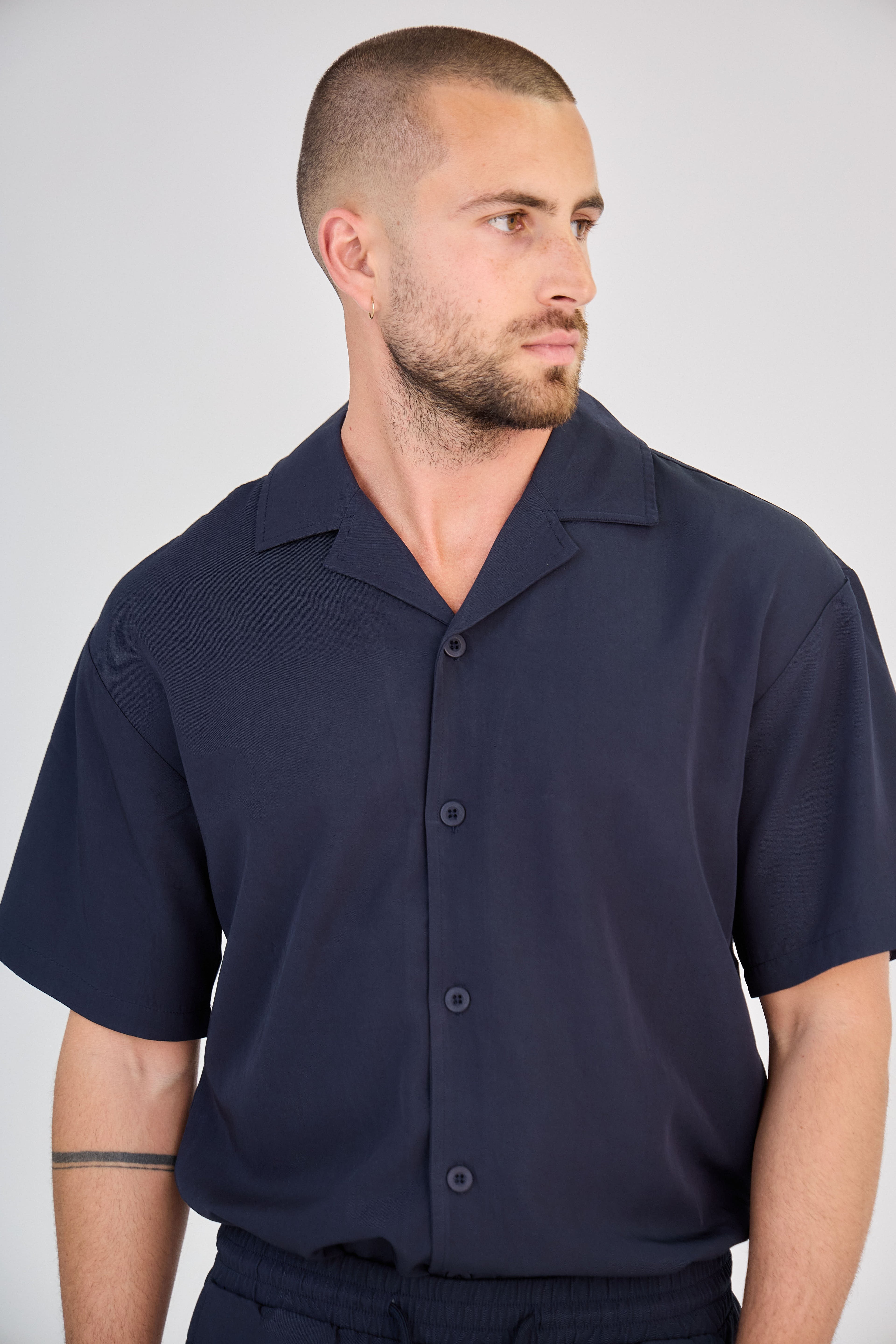 Ensemble Fluide Chemise & Short - Marine