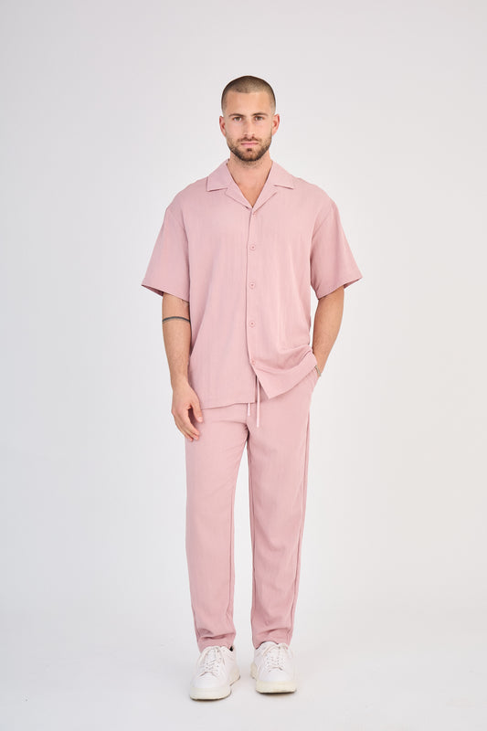 Ensemble Chemise & Pantalon - Rose