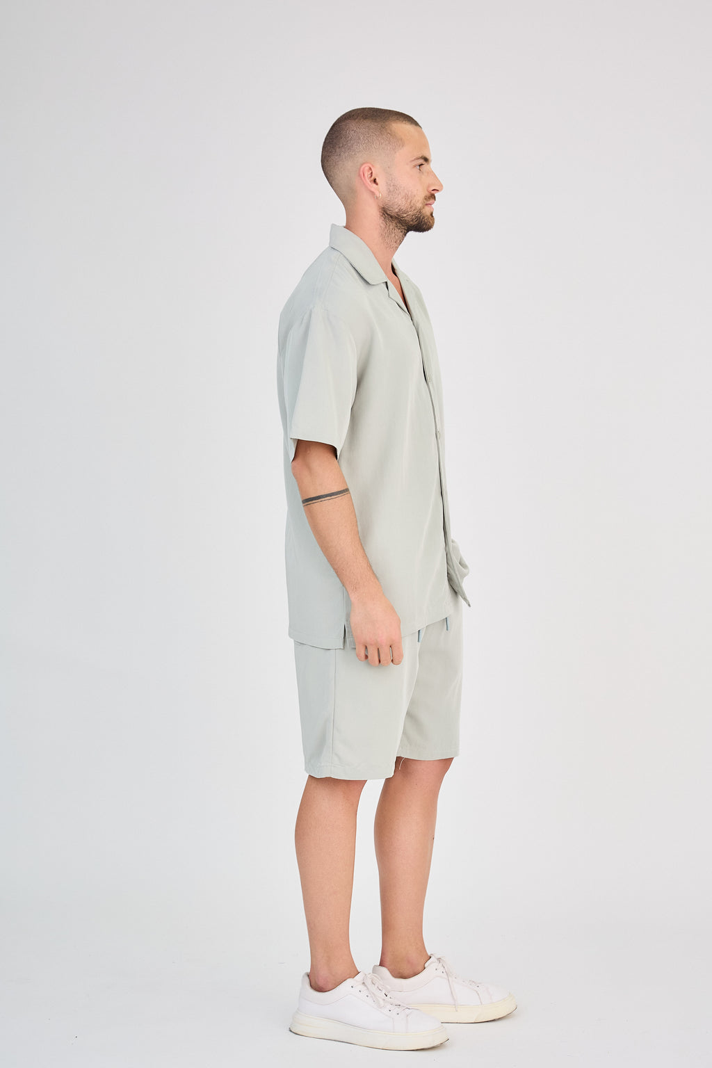 Fluid Shirt &amp; Shorts Set - Green