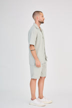 Fluid Shirt &amp; Shorts Set - Green