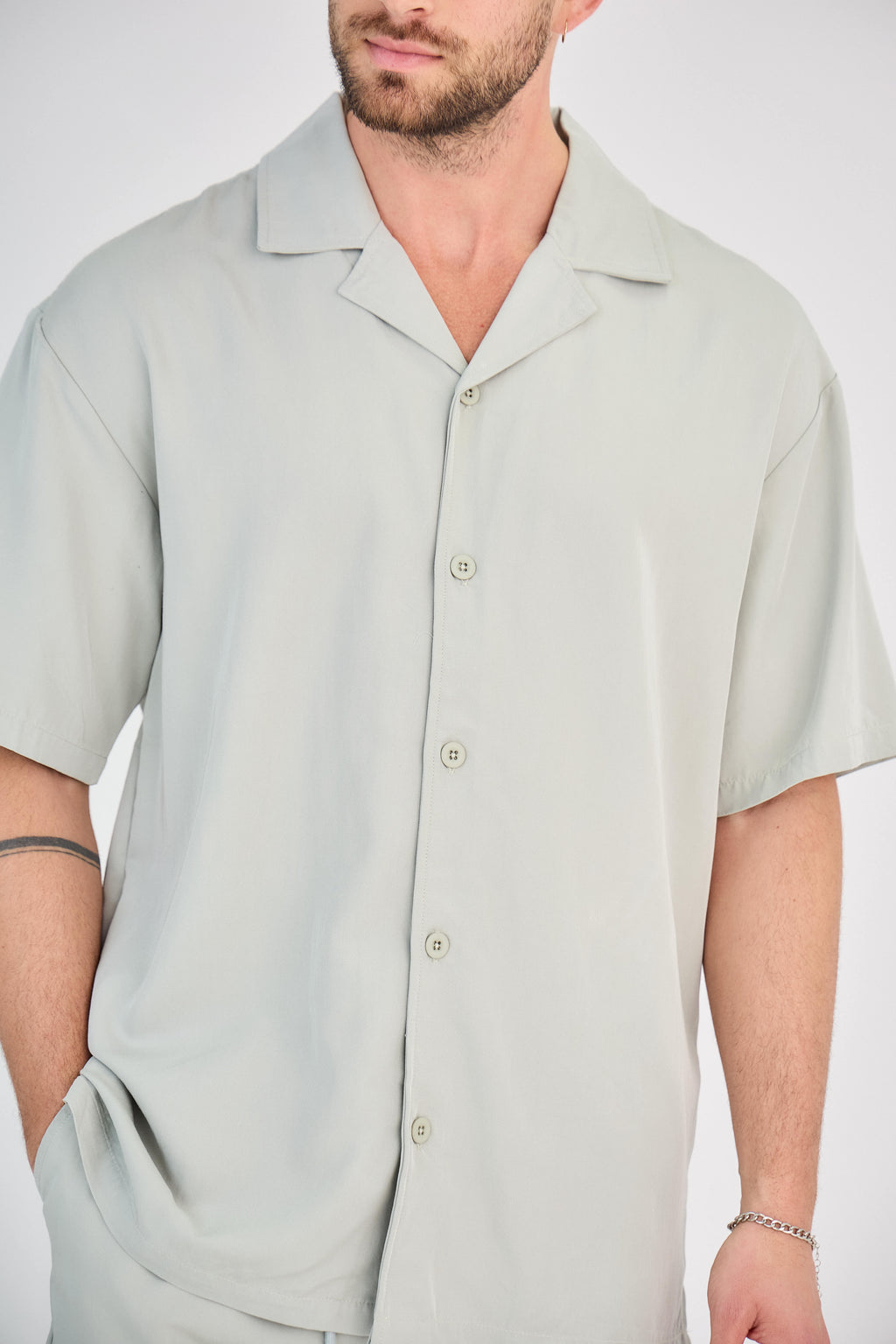 Fluid Shirt &amp; Shorts Set - Green