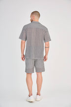 Ensemble Chemise & Short Losange - Noir