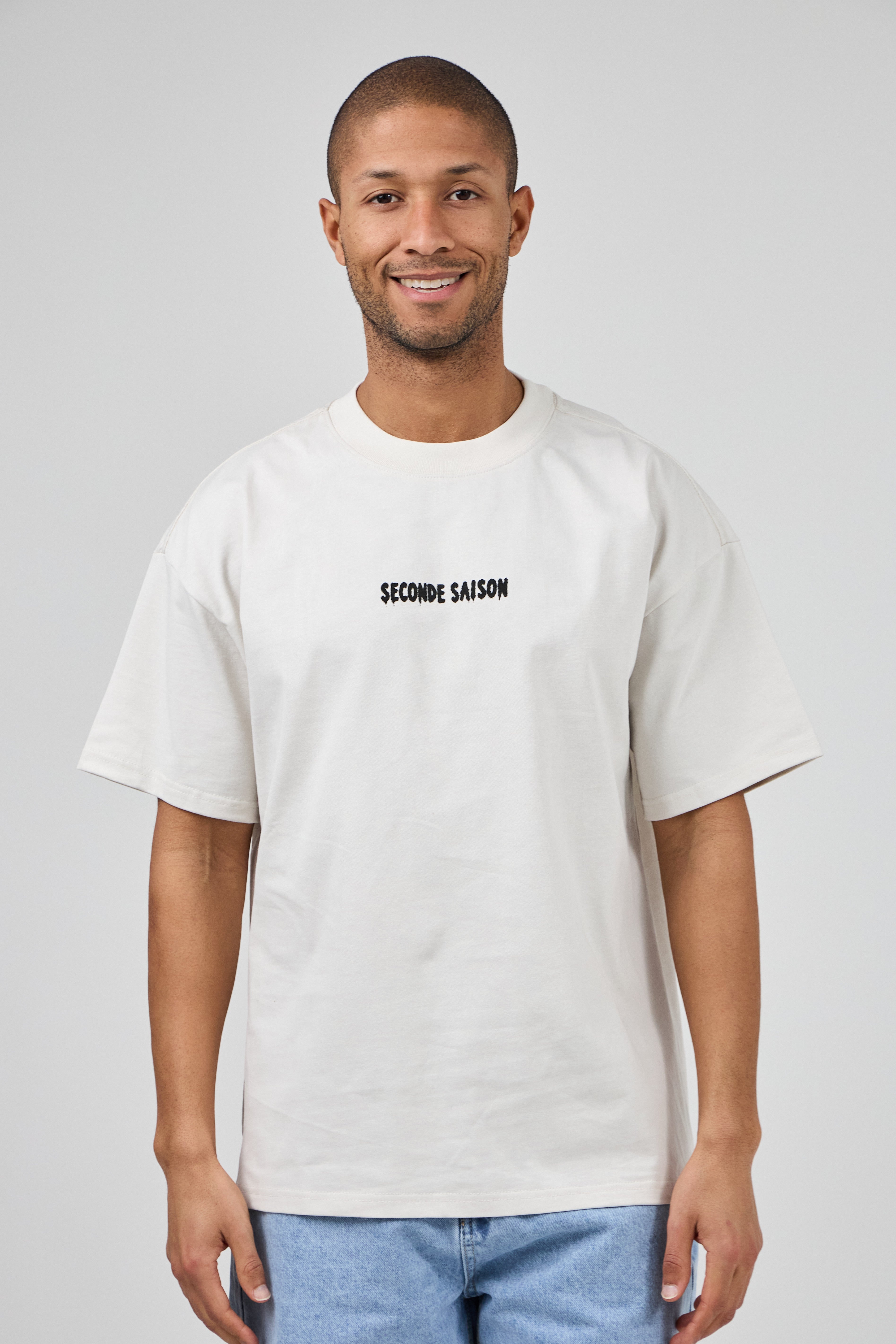 T-shirt oversize à logo imprimé “SECONDE SAISON”