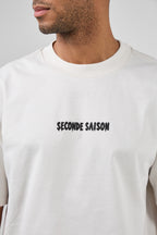 T-shirt oversize à logo imprimé “SECONDE SAISON”