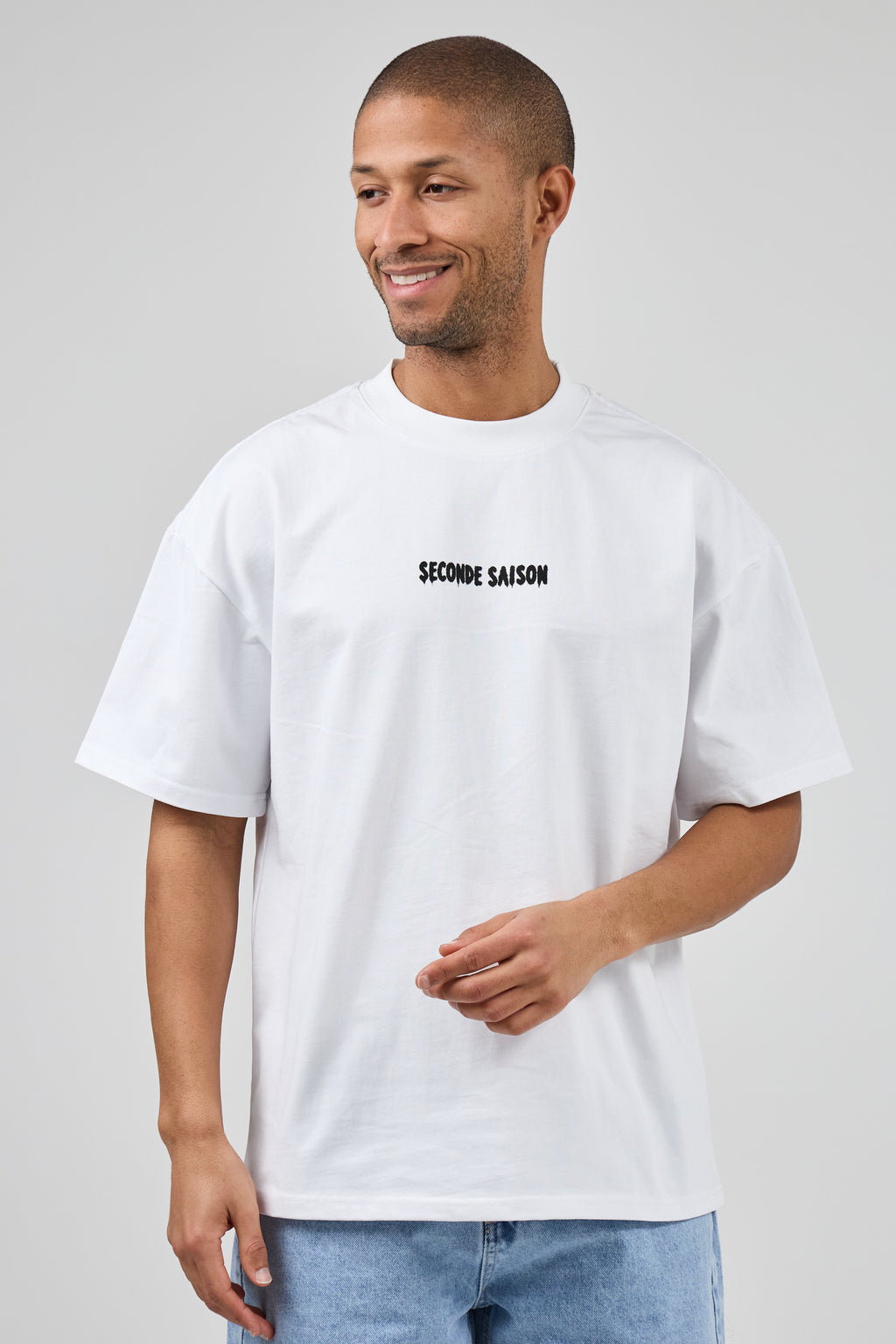 T-shirt oversize à logo imprimé “SECONDE SAISON”