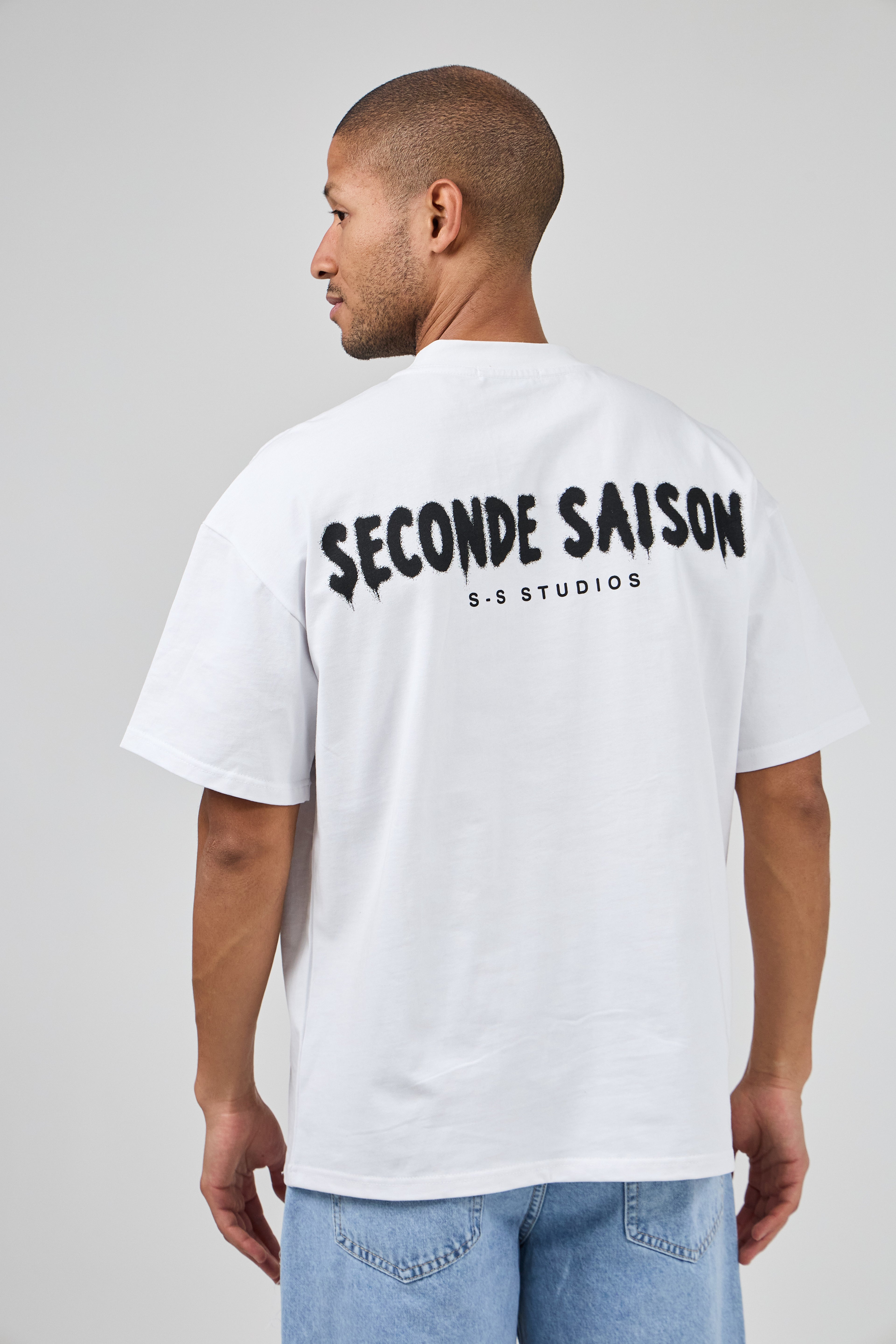 T-shirt oversize à logo imprimé “SECONDE SAISON”