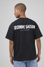 T-shirt oversize à logo imprimé “SECONDE SAISON”