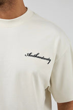 T-shirt Homme à Manches Courtes avec Broderie “Authenticity” et Patch Texturé au Dos