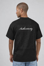 T-shirt Homme à Manches Courtes avec Broderie “Authenticity” et Patch Texturé au Dos