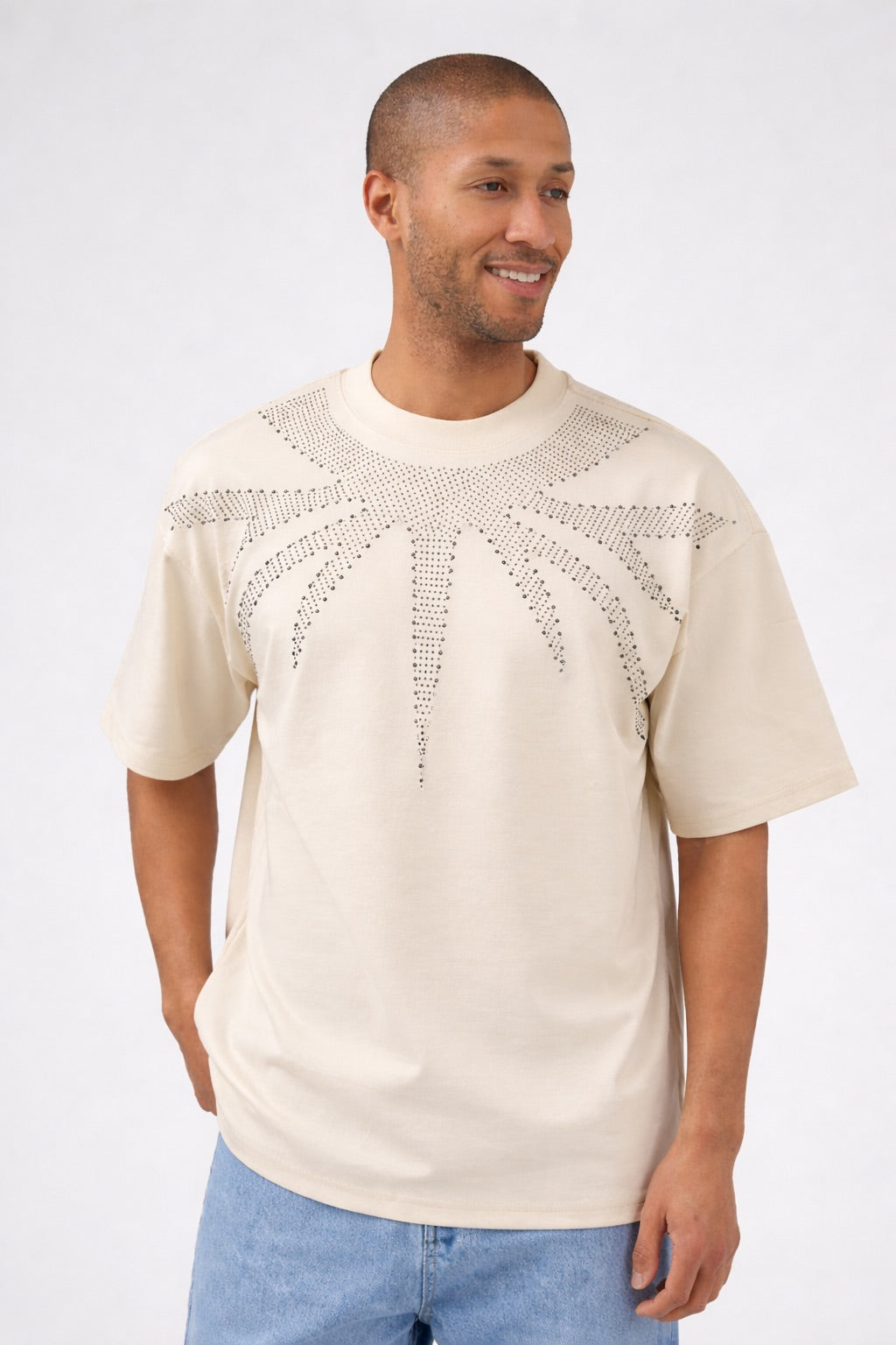 T-shirt Homme à Manches Courtes avec Motif Graphique