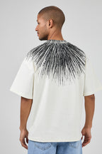 T-shirt homme à manches courtes avec motif graphique rayonnant et strass