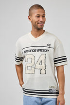 T-shirt Homme Style Sportif Texturé avec Numéro 24 et Manches Rayées