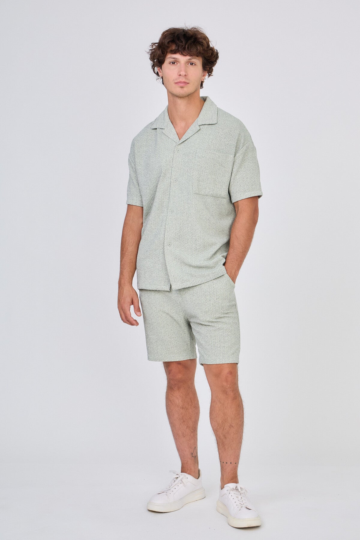 Ensemble Texturé Vert Clair