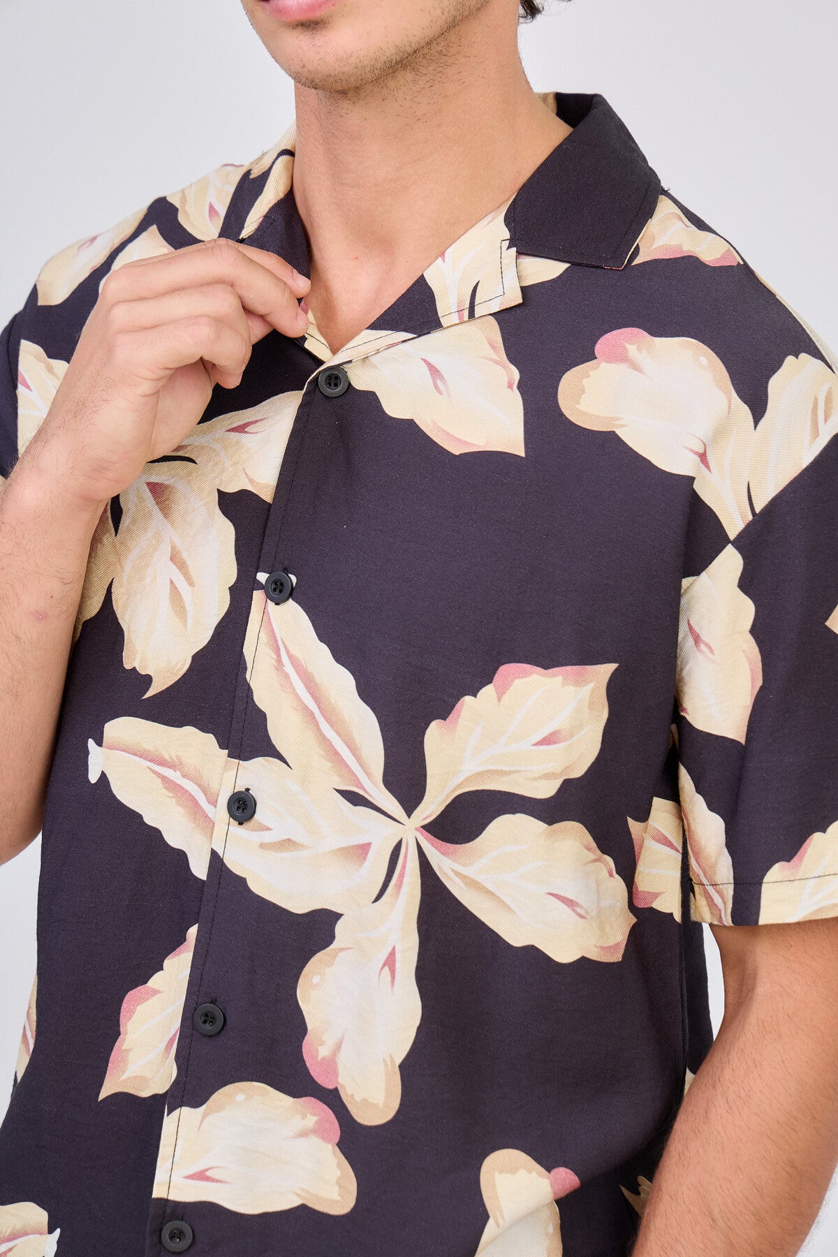 Ensemble Fluide Noir Fleurs