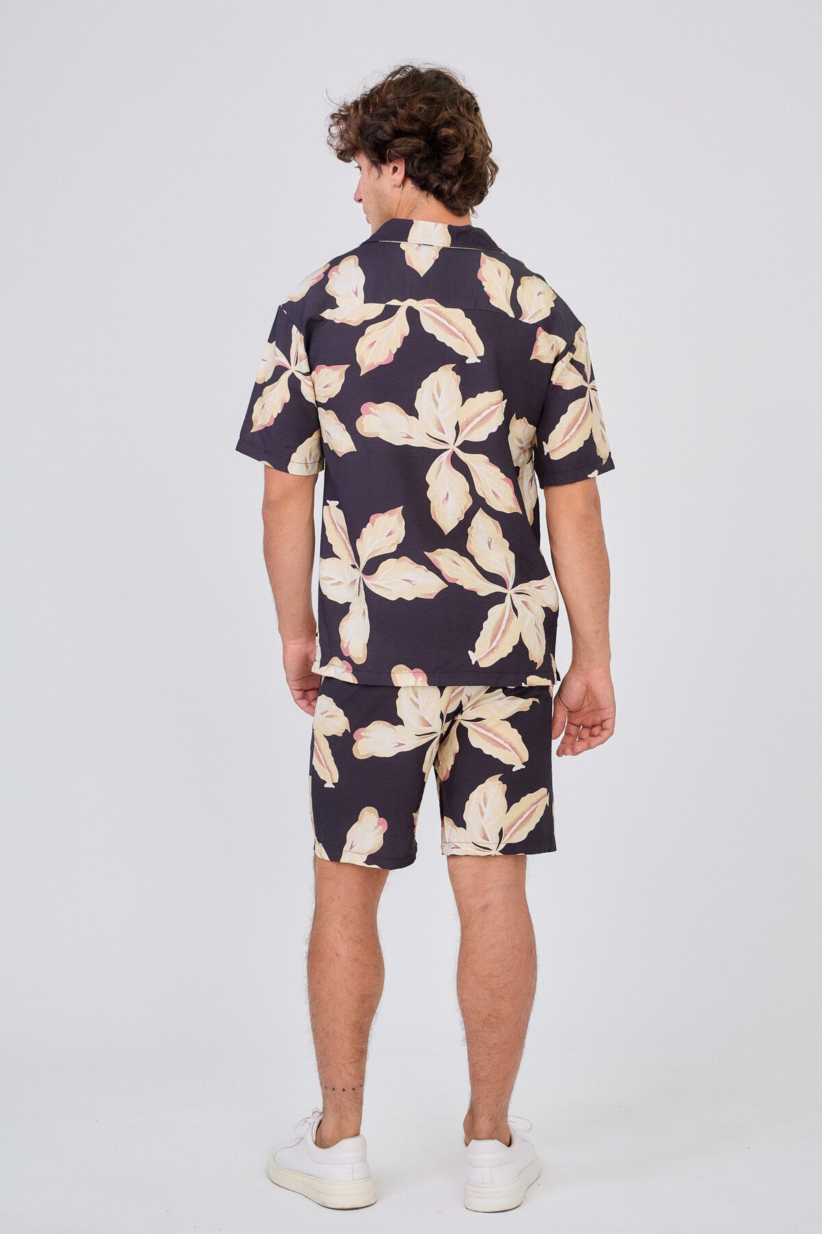 Ensemble Fluide Noir Fleurs