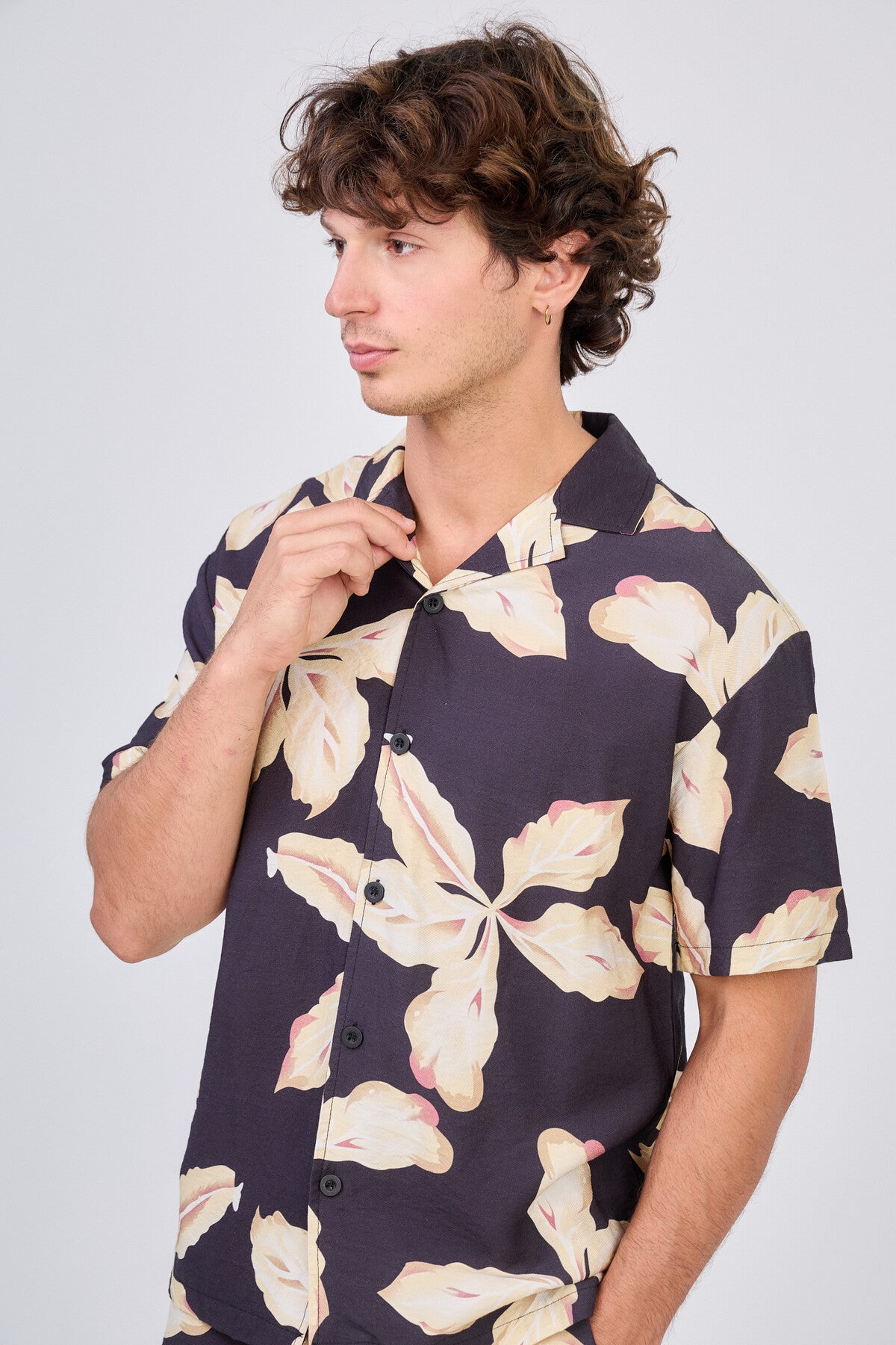 Ensemble Fluide Noir Fleurs