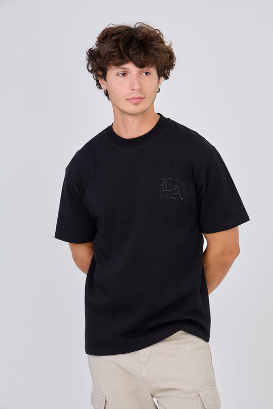 T-Shirt Noir brodé LA