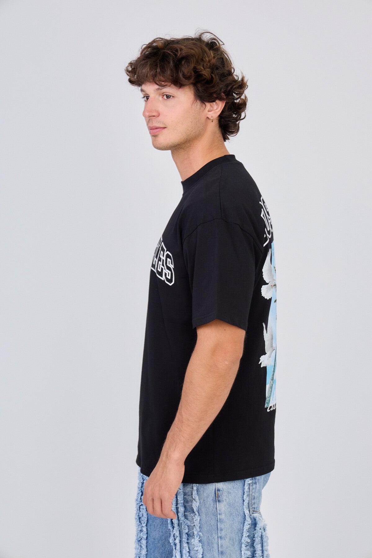 T-Shirt Noir "Los Angeles" Palms City of Angels