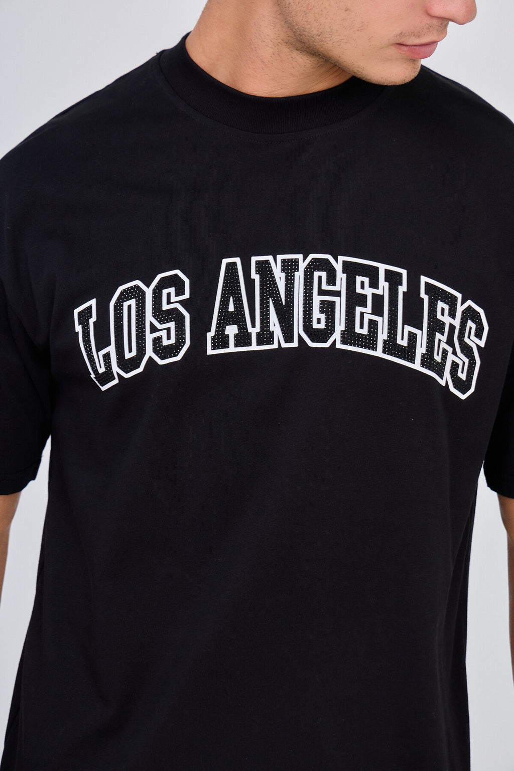T-Shirt Noir "Los Angeles" Palms City of Angels