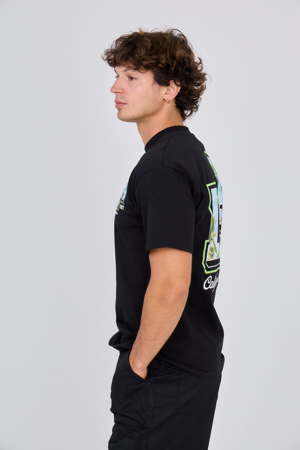 T-Shirt Noir Imprimé "LA California 1987"