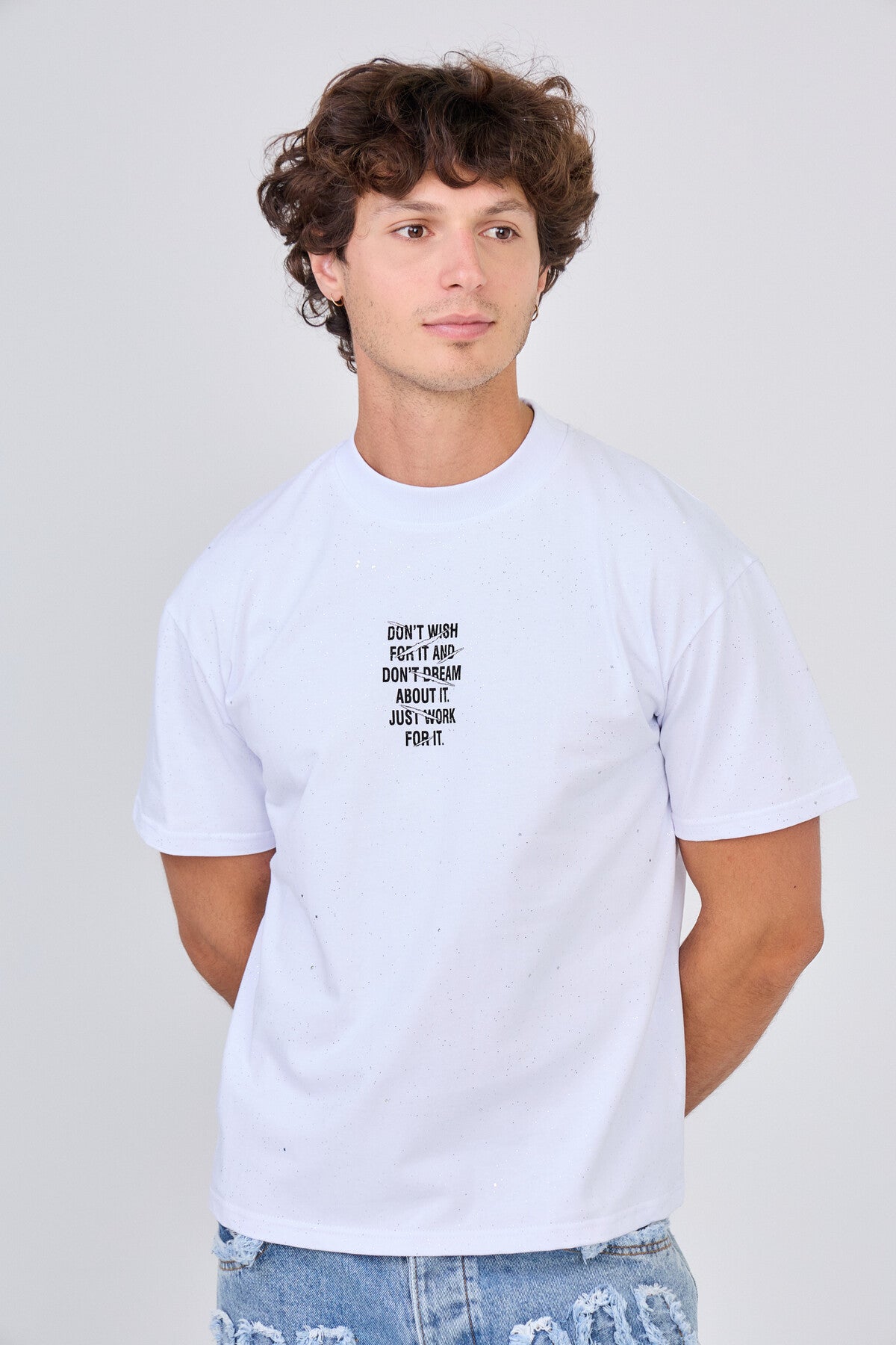 T-Shirt Noir "Just work for it"