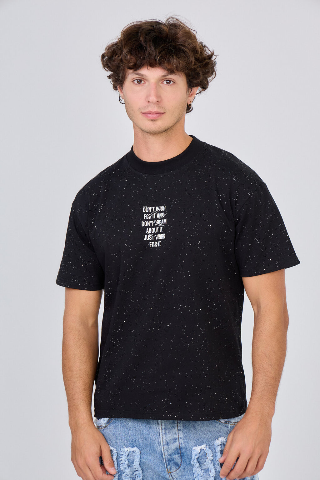 T-Shirt Noir "Just work for it"