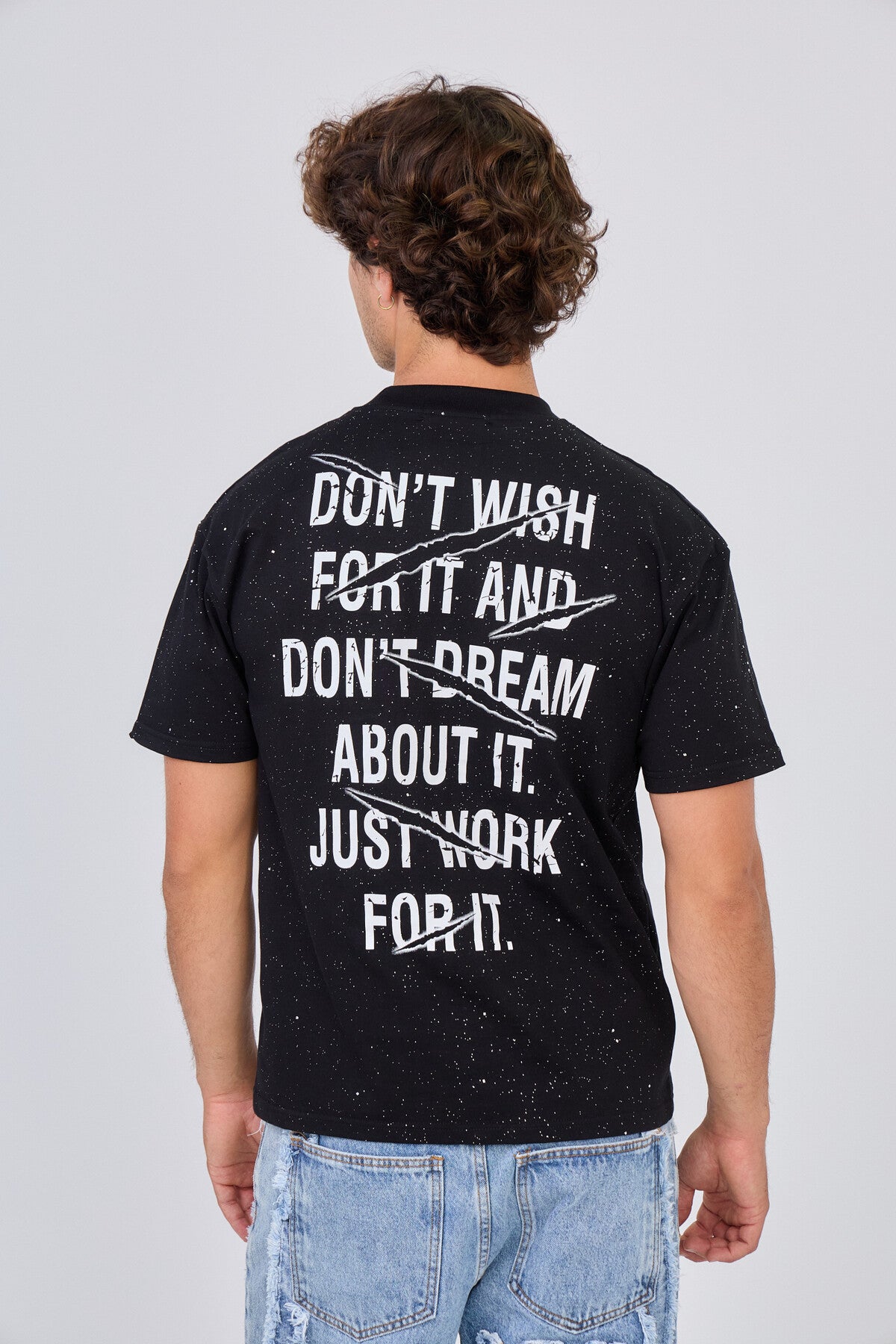 T-Shirt Noir "Just work for it"