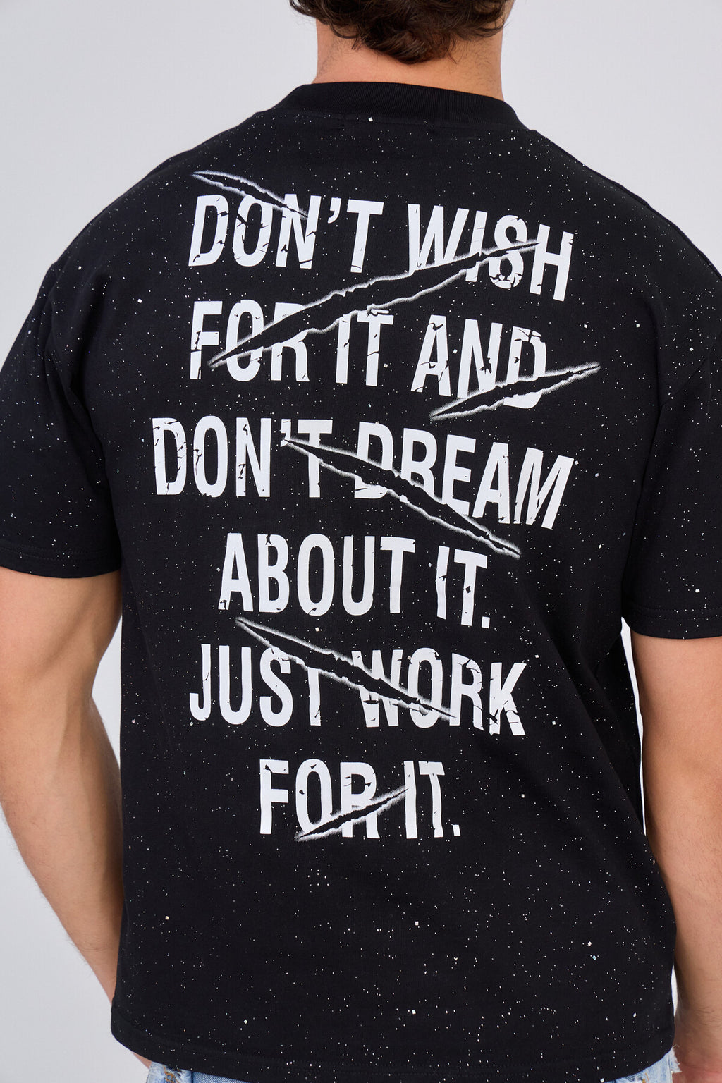 T-Shirt Noir "Just work for it"