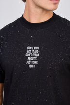 Black T-Shirt "Just work for it"
