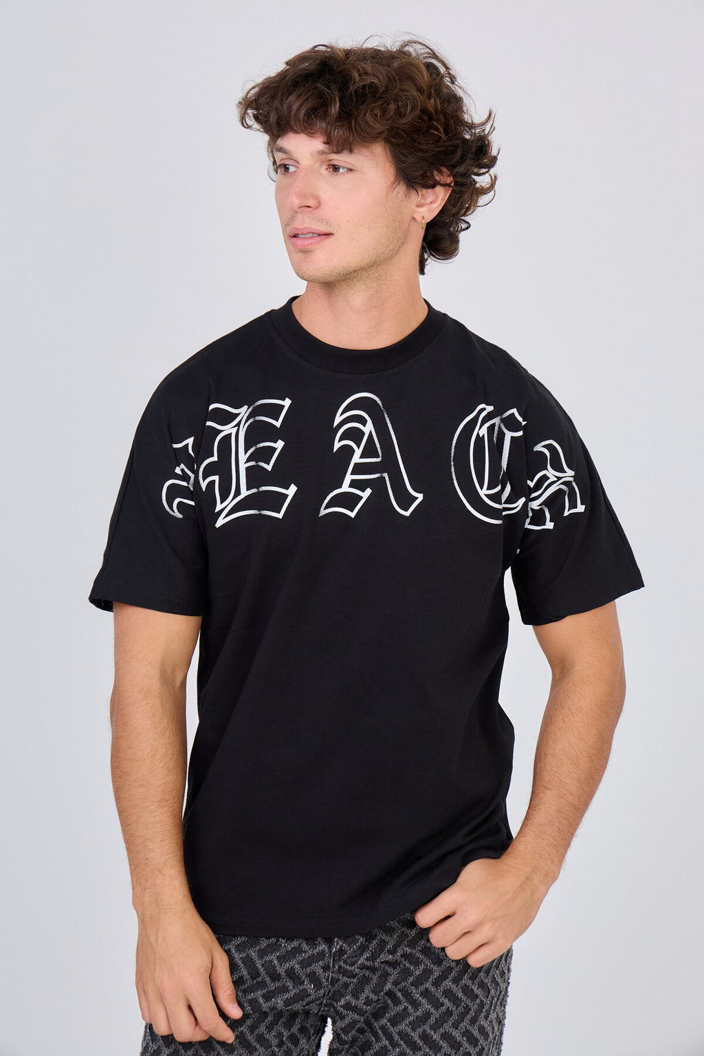 T-Shirt Noir Colombe Peace