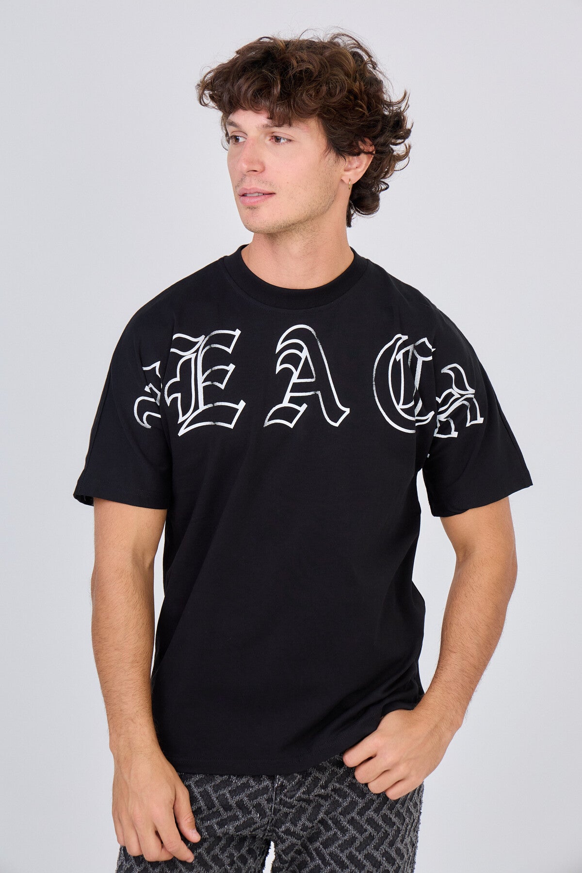 T-Shirt Noir Colombe Peace