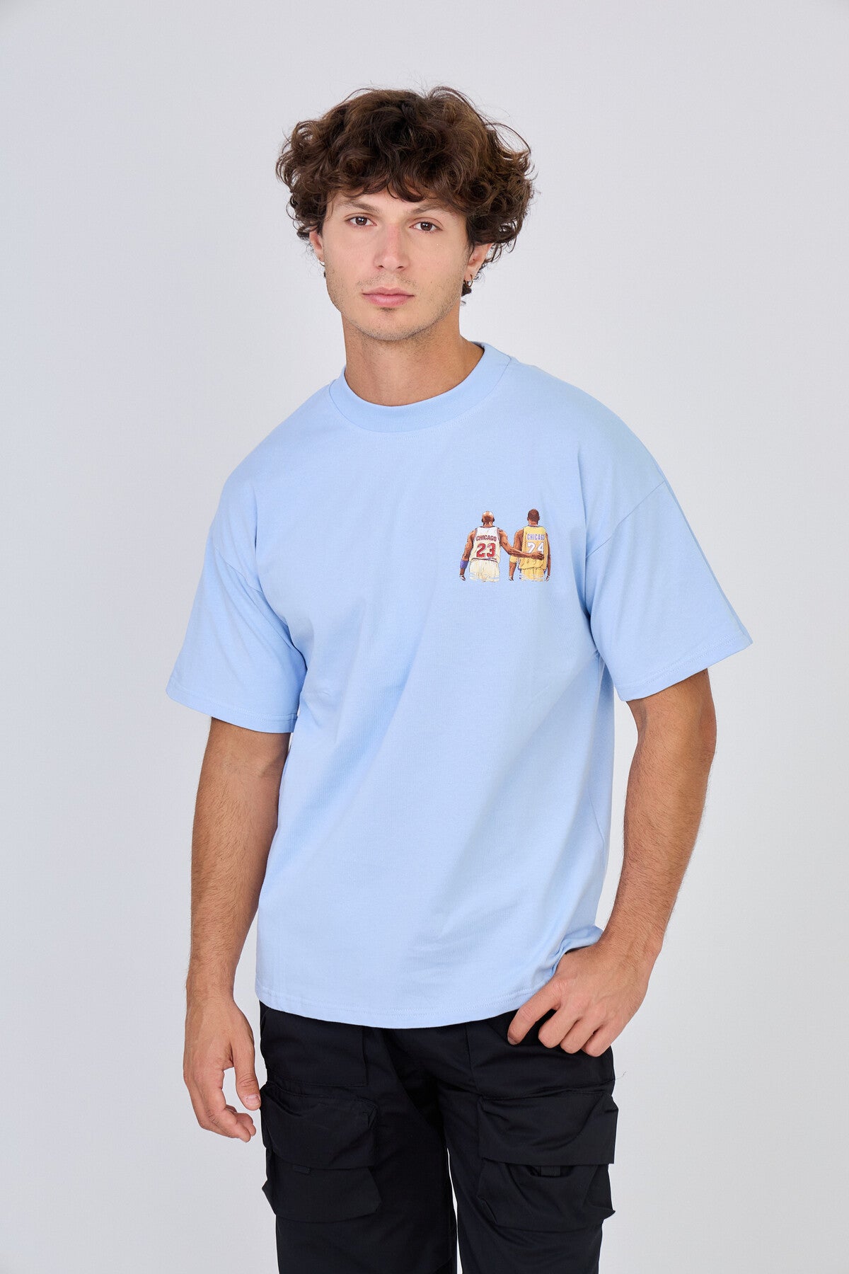 T-Shirt Noir "Chicago" Baskeball