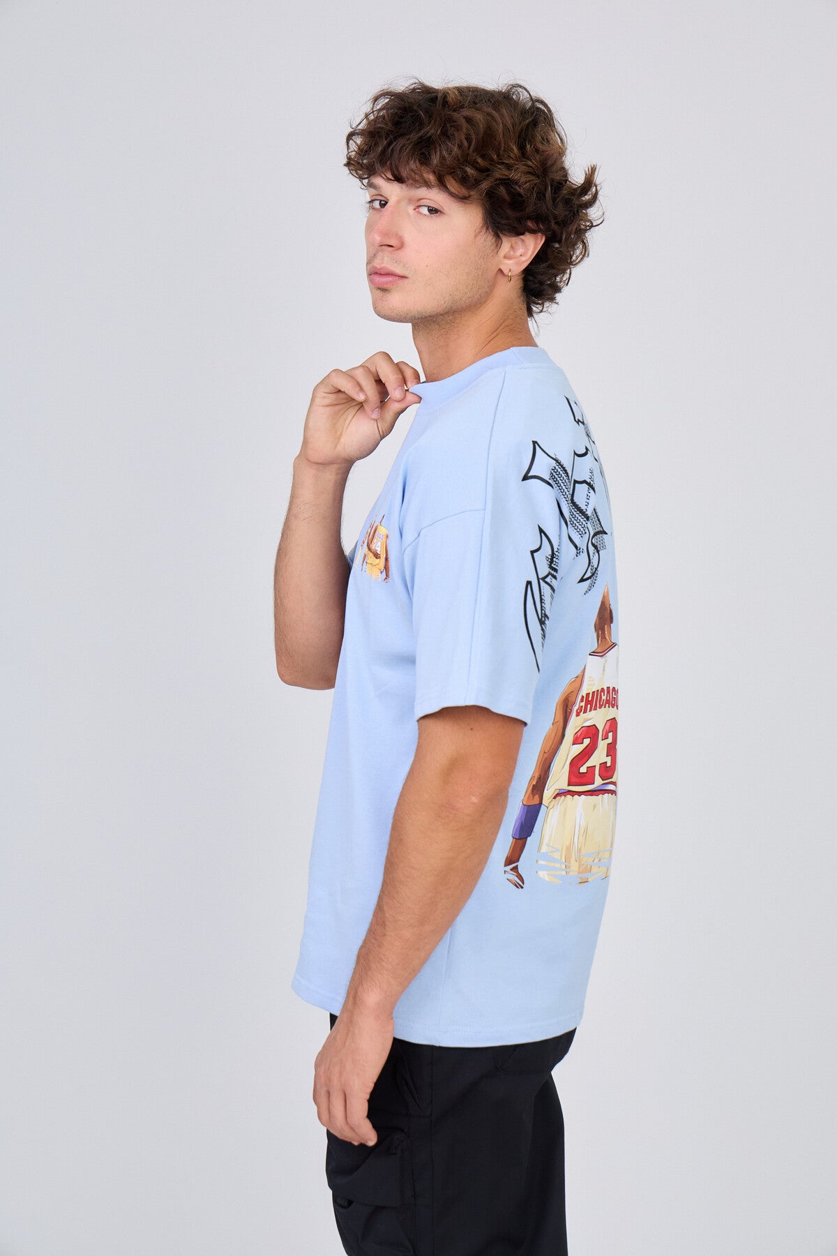 T-Shirt Noir "Chicago" Baskeball