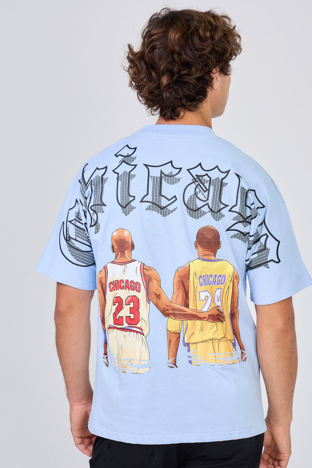 T-Shirt Noir "Chicago" Baskeball